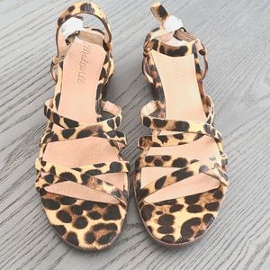 Madewell Sandals Natty Truffle Multi Skinny Strap Heels. Size 7.5.     NEW